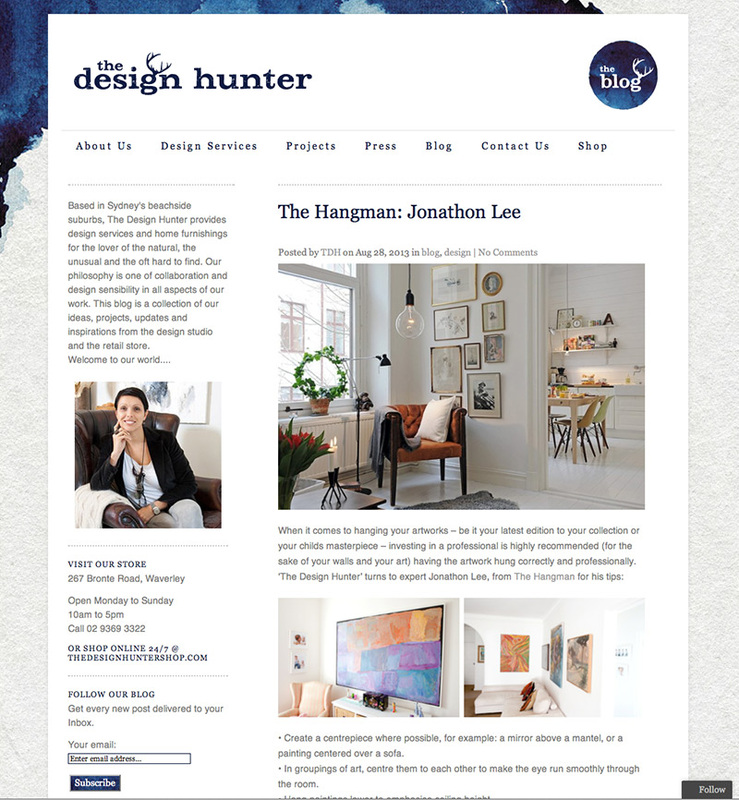 The Design Hunter talks about The Hangman: Jonathon Lee on their blog